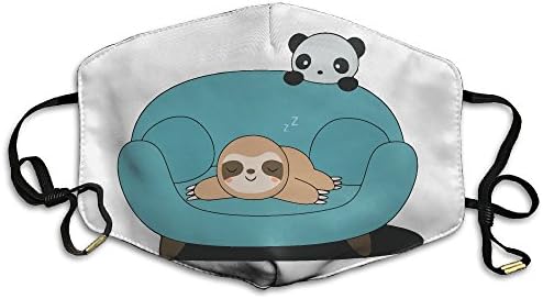 Unisex Cute Lazy Sloth And Panda Printed Cotton Mouth-Masks Face Mask Polyester Anti-dust Masks