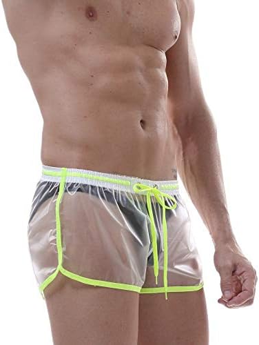 mens transparent swim trunks