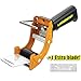 Rapid-Replace Packing Tape Dispenser Gun with Extra Blade by LDS Industry, 2 in (50mm) Lightweight Ergonomic Industrial Handheld Heavy Duty Tape Cutter for Carton, Packaging and Box Sealing, Orange