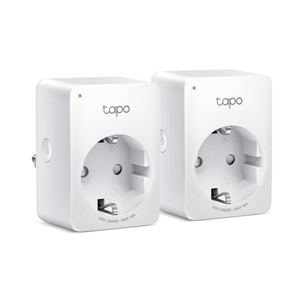 TP-Link Tapo Smart WLAN Steckdose Tapo P110 mit Energieverbrauchskontrolle, Smart Home Alexa Steckdose, funktioniert mit Alexa, Google Home, Sprachsteuerung, Fernzugriff, Mini, 2 pack