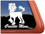 Chinese Crested Mom Dog Vinyl Window Decal Sticker