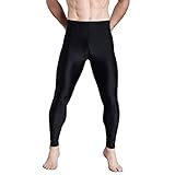 Lynddora Men's Active Fitness Leggings Running Tights Yoga Pants Swim Bottom UV Sun Protection