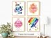 HPNIUB Abstract Watercolor Art Print Set of 4 (8”X10”Modern Minimalist Printing, Inspirational Quote Wall Art, Motivational Saying Canvas Poster for Office Classroom, No Frame