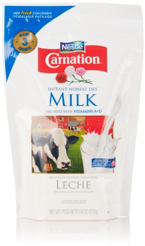 Nestle Carnation Instant Nonfat Dry Milk, 9.6 Ounce Pouch