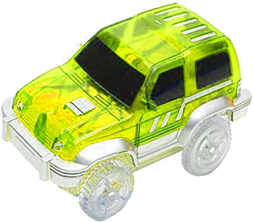 [3-Pack] Track Replacement Race Cars Toy w/ 5 LED Lights | Glow in The Dark | for Independent & Track Play | Track Accessories Compatible with Most Tracks for Boys and Girls - Thumbnail 2