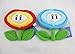 1 Set of Super Mario Bros Fire Flower & Ice Flower Plush Doll Soft Toy Nintendo