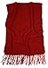 Love Lakeside-Men's Cashmere Feel Winter Solid Color Scarf 00-0 Cranberry Red
