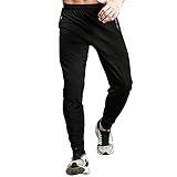 Gerlobal Mens Joggers Pants Active Casual Gym Workout Running Sweatpants With Zipper Pockets