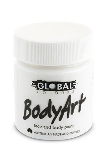Global Body Art Face Paint - Liquid White 45ml