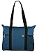 Shoulder Tote with Multiple Pockets and Zipper Closure, Navy