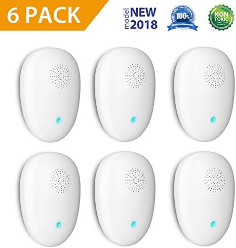KUSOII Ultrasonic Pest Repellent Electronic Pest Repeller Plug In Home Insect Control Device With Night Light For Mouse, Roaches, Bedbugs, Mosquitoes, Spiders No more Trap Spray &amp; Bait (6 Pack)