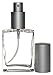 Riverrun Perfume Atomizer, Glass Bottle, Matte Silver Sprayer 60ml 2 oz (1 Bottle)
