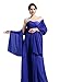 Sheer Soft Chiffon Bridal Women's Shawl For Special Occasions Ture Royal Blue