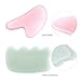 Rose Quartz Gua Sha Beauty Tool, Stone Carving Polished Scraping Massage Health Relaxation Crystal Scrapping Plate()