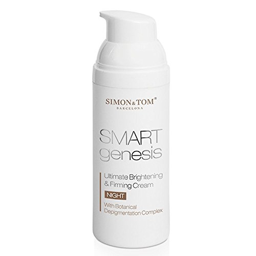 Simon & Tom Smart Genesis Ultimate Brightening & Firming Night Cream with Vitamins A, C & E - Reduces Dark Pigmented Spots on the Face 50ml / 1.67 fl.oz.