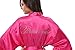 VogueBridal Women's Satin Rhinestone Short Wedding Kimono Robe