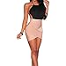 Women Sexy Bandage Backless Bodycon Spaghetti Strap Club Party Mini Dress (S)