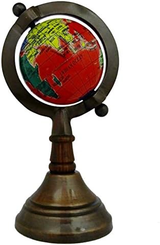 Décorative MiniRotating Globe World Earth Globes Car Dashboard Table Décor 6"