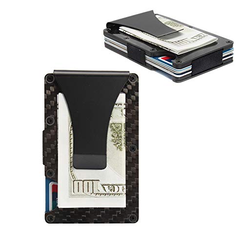 Credit Card Holder?, Maserfaliw Slim Carbon Fiber Credit Card Holder RFID Blocking Metal Wallet Money Clip Gift, A Must-Have Tool For Home, Can Be Used As A Holiday Gift. - Thumbnail 3
