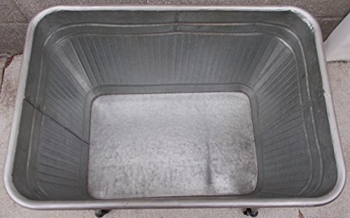 Large Metal Freestanding Farmhouse Planter on Casters - Beverage Holder Bucket