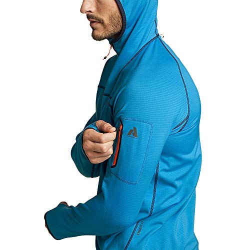 eddie bauer grid fleece moletom com capuz