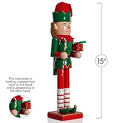 Ornativity Christmas Elf Holiday Nutcracker – Red