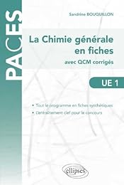 UE1, la chimie générale en fiches