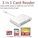 SD CF Card Reader for iPhone iPad iPad pro Camera SD Reader Adapter Memory Card Reader Adapter Digital Camera Reader for iPhone Xs Max/Xs/X/8 Plus/8/7 Plus/7/iPad Mini/Air No App Require