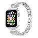 VOMA Bling Bands Compatible for Apple Watch Band 38mm 40mm iWatch Series 5/4/3/2/1, Diamond Rhinestone Stainless Steel Metal Jewelry Bracelet Bangle Wristband Strap(Beauty Silver 38mm 40mm)