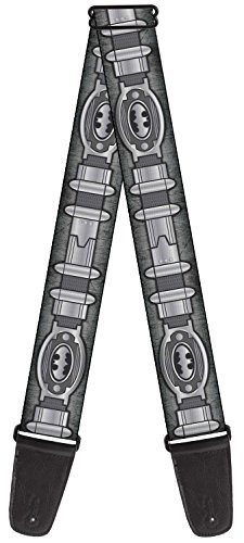 Buckle-Down GS-WBM164 Guitar Strap - "Batman Utility Belt Grays"