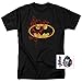 Batman Logo Joker Graffiti DC Comics T Shirt & Exclusive Stickers (X-Large) Black