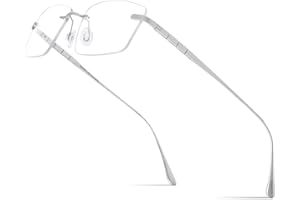 FONEX Titanium Glasses Frame for Men,Square Eyewear Full Optical Eyeglasses F85641