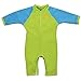 Nozone Fiji Sun Protective Baby Swimsuit in Lime/Aqua, 6-12 Months
