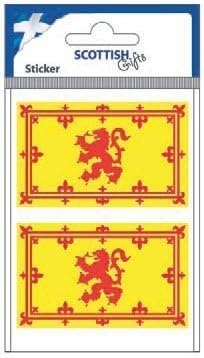 Scottish 2 Small Lion Rampant Flag Vinyl Car Sticker