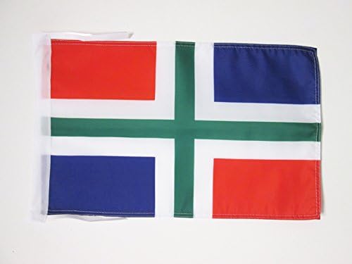 AZ FLAG, Province of Groningen Flag, 18'' x 12'', 100% Polyester Groningen Small Banner with Two Cords, Fade Resistant
