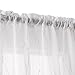 Deconovo White Rod Pocket Dots Printed Linen Look Volie Sheer Window Curtain for Bedroom, 52x84 Inch, Silver