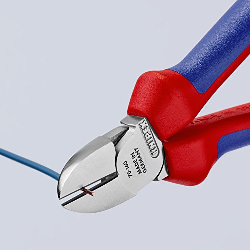Knipex Seitenschneider verchromt, mit Mehrkomponenten-Hüllen 160 mm 70 05 160 – Bild 7