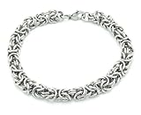 Chelsea Jewelry Premium Collections Highly Polished Byzantine Chain Bracelet