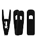 Tinfol Velvet Hanger Clips, 24 Pack Black Pants Hangers Clips, Large Opening Clothes Pin, Strong Finger Flocked Clip Perfect for Use with Slim-line Clothes Velvet Hanger