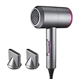 Ionic Hair Dryer, LARMHOI 2000W Professional Salon Negative Ionic Hair Blow Dryer with 3 Heat Settings, 2 Speed & One Cool Settings,2 Concentrator Nozzles, Fast Drying Blow Dryer for Home, Salon Use