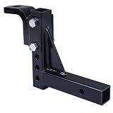 Goplus 2" Trailer Drop Hitch Receiver, 8-Position Adjustable Trailer Drop Ball Mount Hitch for Truck RV, 6,000 lb Capacity