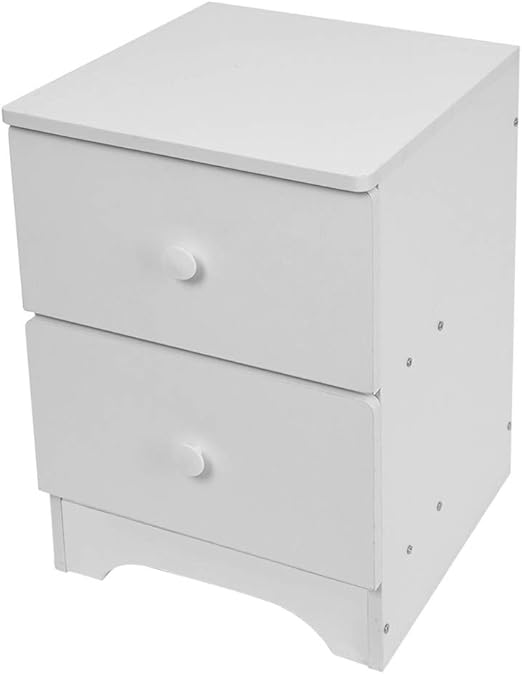 Amazon Com Nightstand With Drawers Us Stock Wood White Night Stand End Table Side Table With 2 Large Storage Drawers For Bedroom Living Room Study Room Office Easy Assembly White Kitchen Dining