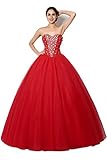 Sunvary Red Ball Gown Sweetheart Quinceanera Prom Homecoming Dresses