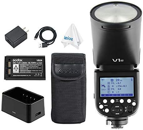 Amazon Com Godox V1 N 76w 2 4g Ttl Round Head Flash Speedlite For Nikon Cameras 1 8000 Hss 1 5 Sec Recycle Time 2600mah Lithimu Battery Camera Photo