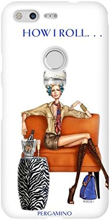 Google Pixel Case by Luxury Designer Brand PERGAMINO | Protective Hard Cover, Slim Fit &amp; Lightweight | Featuring Fashion Icon PERGIE (How I Roll)