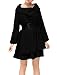 Allegra K Winter Ladies Long Sleeves Slipover Elastic Cuffs Dress
