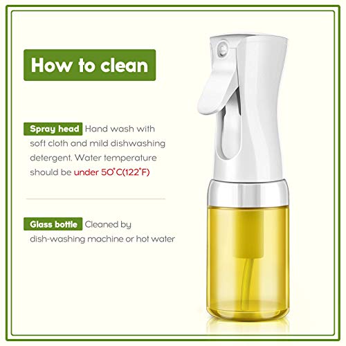 Mistifi Glass Oil Sprayer/Mister 5.1 fl oz (150ml), For Cooking Oil