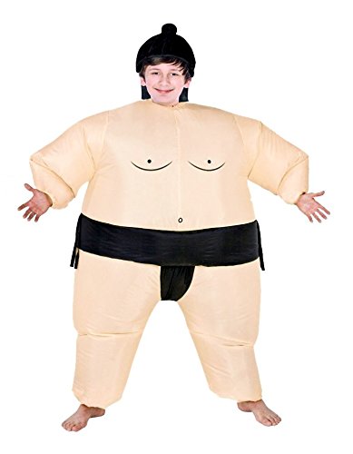 Inflatable Air Blown Sumo Wrestler Costume for Boys Battery Operated