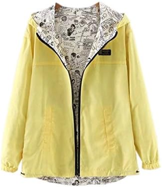 Harajuku Pastel Yellow Bomber Jacket Hoodies Two Side