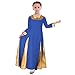 Girl Praise Dance Circle Dress Christian Bell Long Sleeves Liturgical Loose Costume Baptism Holy Communion Party Assumption Day Dresses Kids Junior National Day of Prayer Royal Blue+Gold 7-8 Years